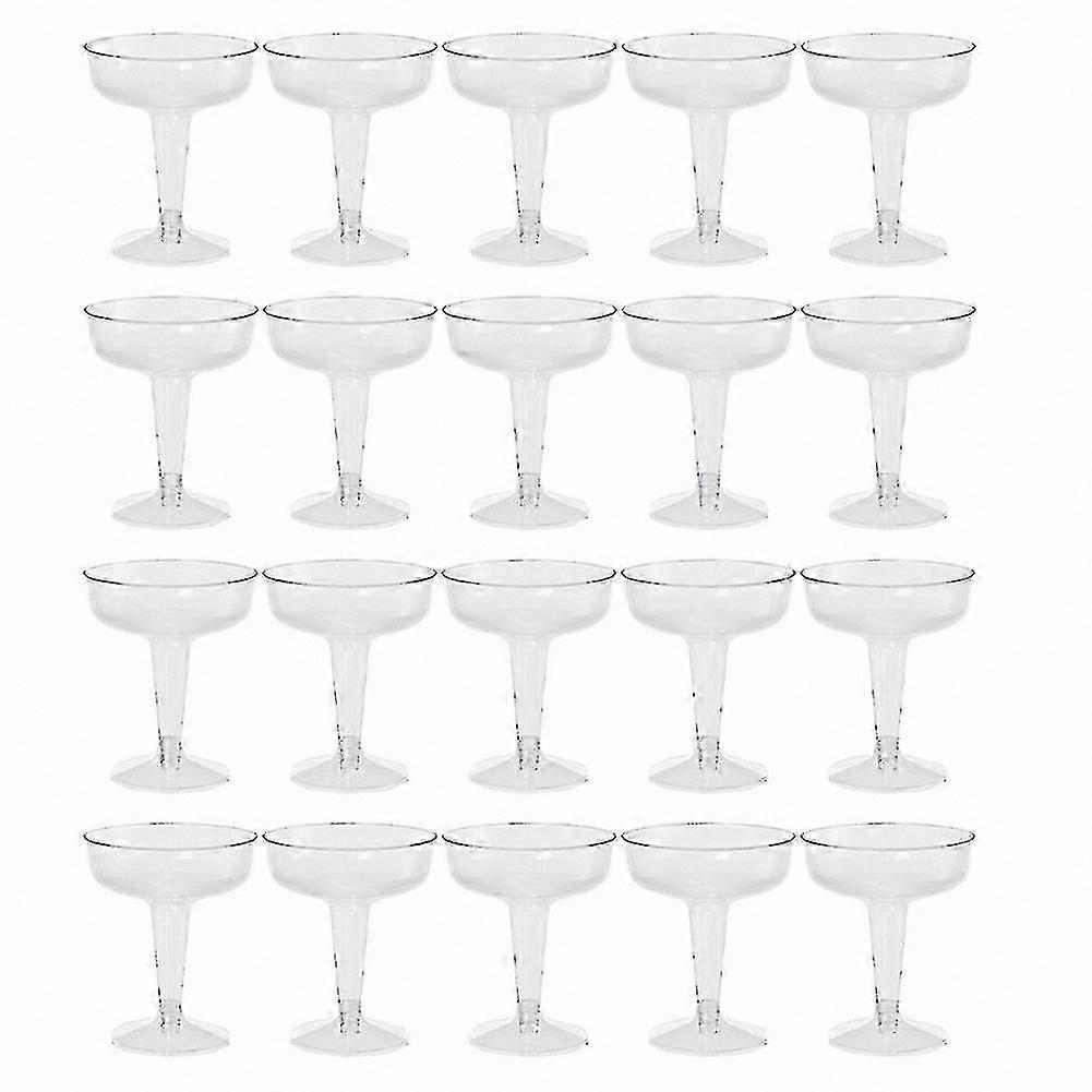 Clear Plastic Champagne Flutes - 20 Count for Parties & Events