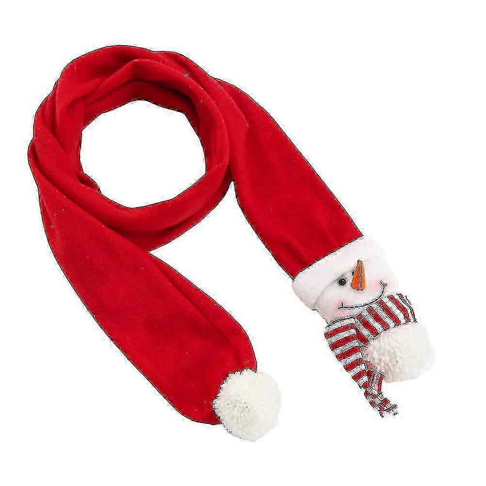 クリスマススカーフ サンタクロース スカーフ 雪だるま スカーフ クリスマス エルクスカーフ 冬のクリスマス スカーフ (雪だるま)