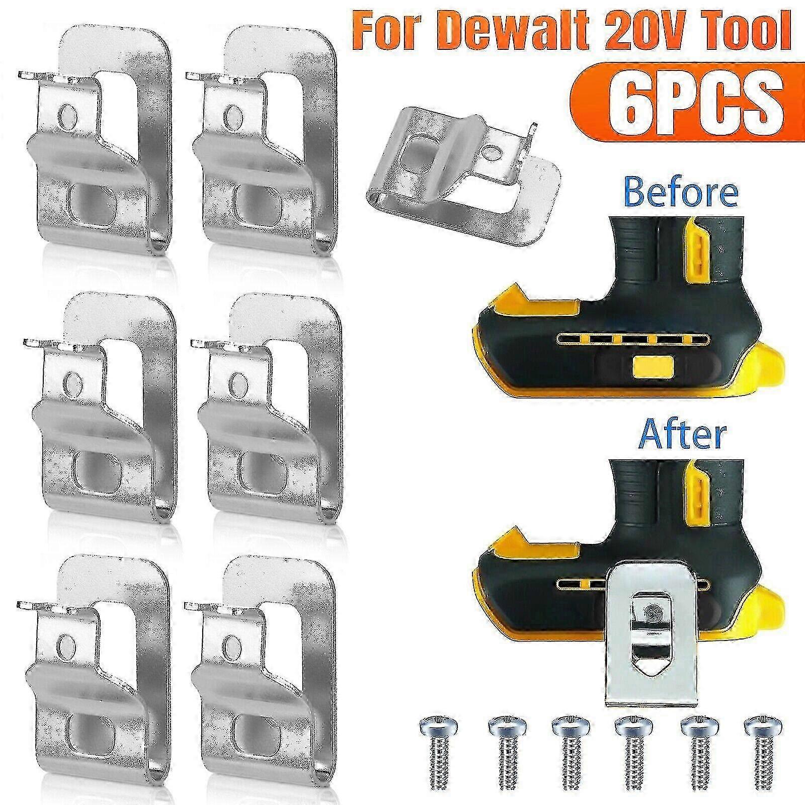 6pcs Replacement Belt Clip Hooks Set For Dewalt 20v Tools Dcd980 Dcd985 Dcd980l2