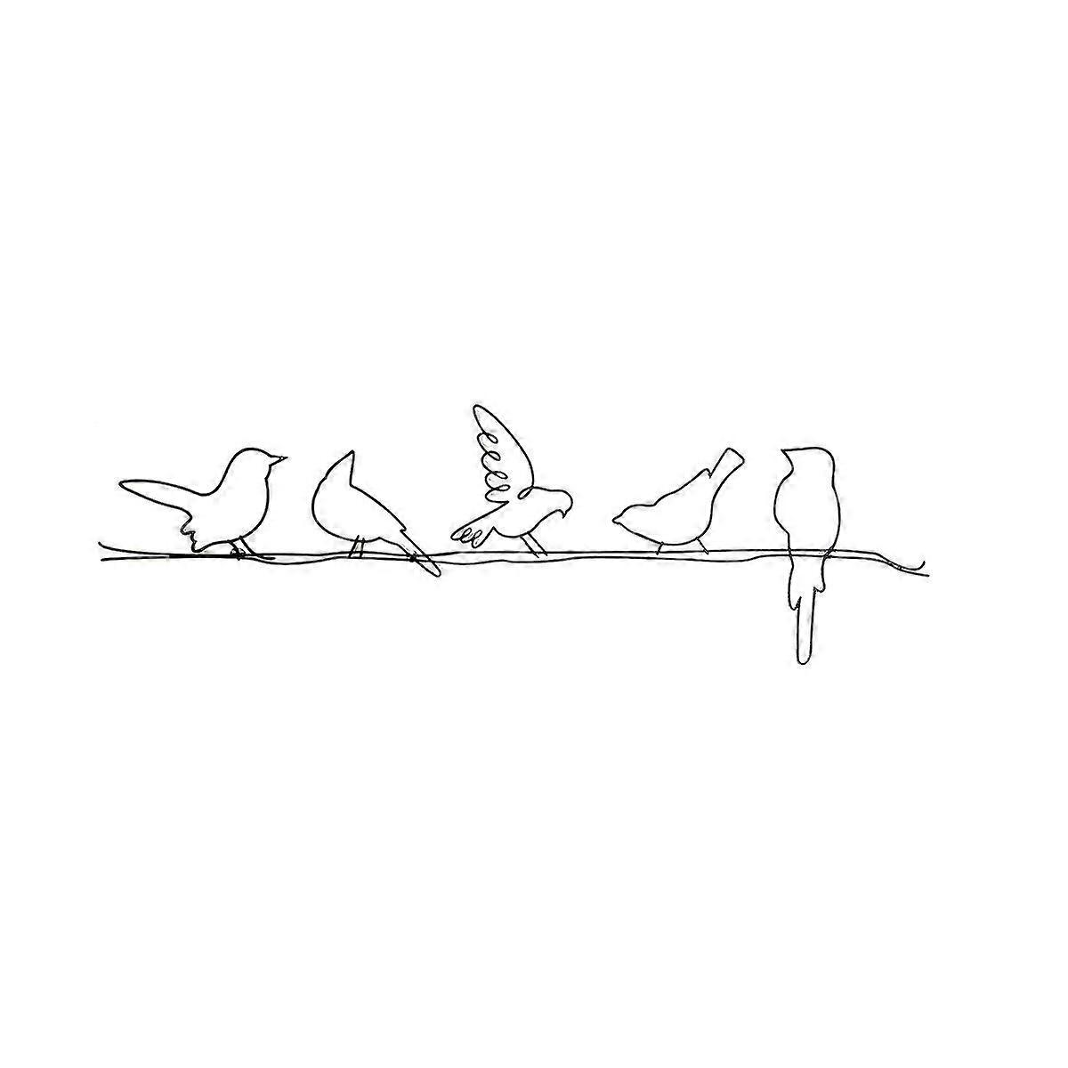 Bird Metal Wall on Wire Art Bird Pendant Wire Bird Wall Hanger