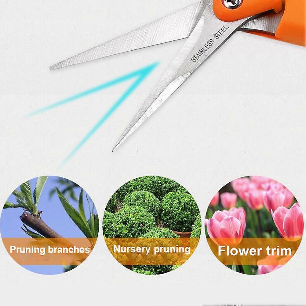 Spring Garden Pruning Scissors 16.6x4.5cm Stainless Steel Tool