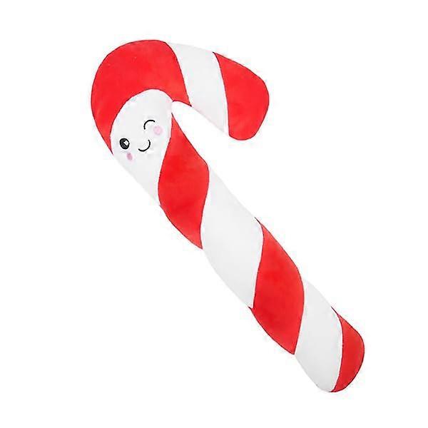 Christmas Plush Squeaky Dog Toys Rope Core Candy Cane Design For Dogs