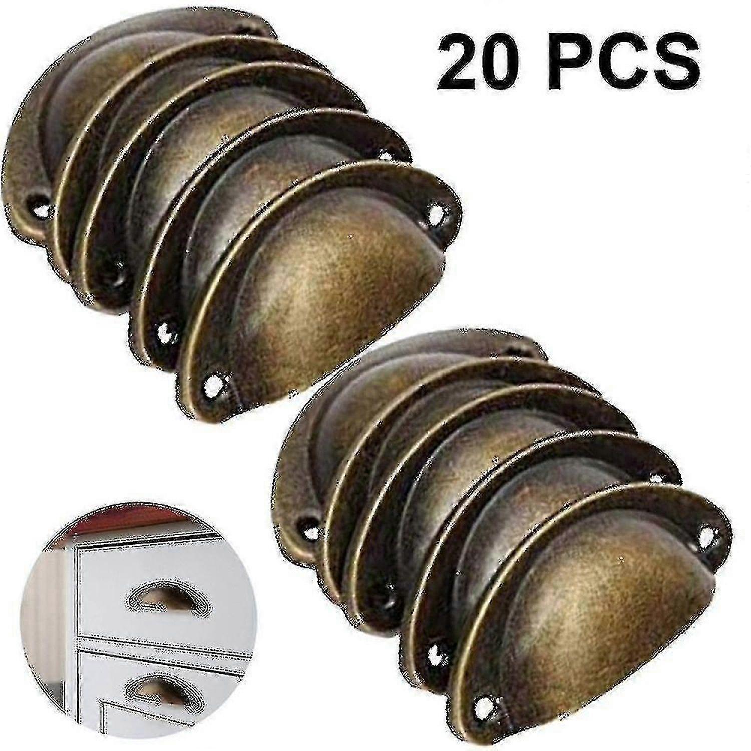 20 Pack 65mm Hole Spacing Vintage Style Pulls Cup Pull Handles -HK908