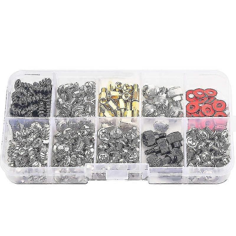300pcs Personal Computer Screw Standoffs Set Kit For Hard Drive Computer Case Motherboard Fan Power