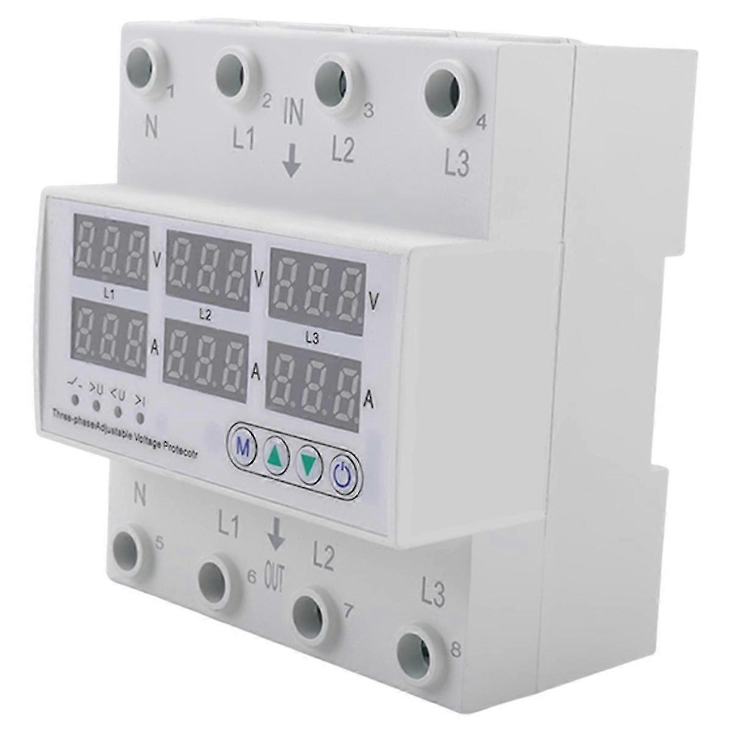 3 Phase Adjustable over and Under Voltage Protector 63A