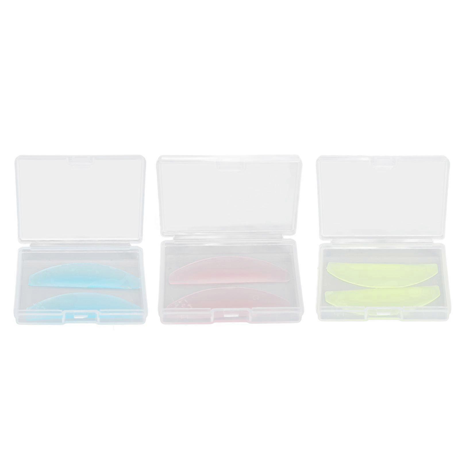 3 Pairs Eyelash Lift Pads Eyelash Lift Rods Lash Perming Curler Makeup Silicone Pads Lash Lifting Tool With 3 Storage Box