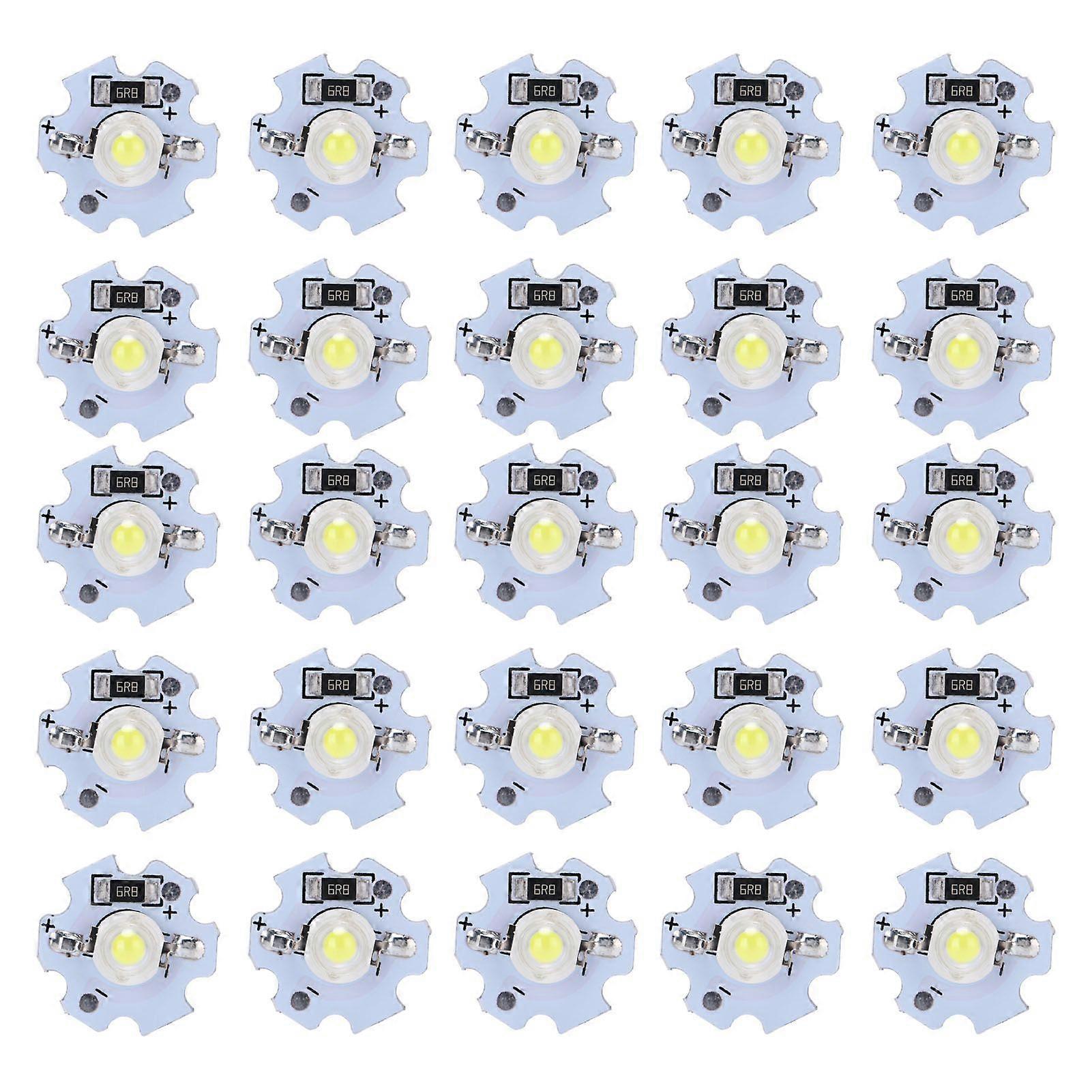25Pcs 5V LED Chips 200LM 1W High Power LED Lamp Beads for DIY Lighting FixturesCold White 10000K