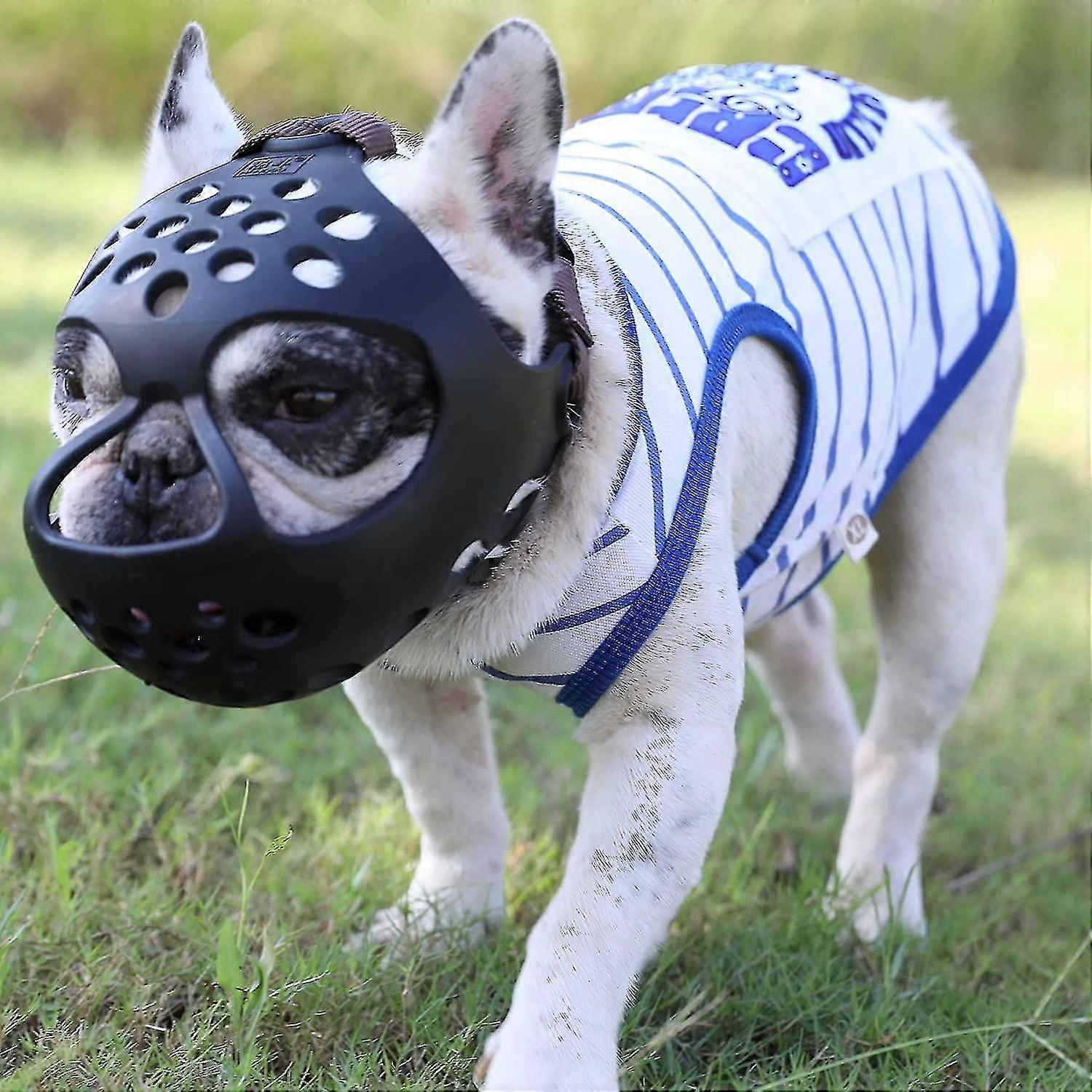 Soft Silicone Muzzle for Short Snout Dogs - Bite & Chew Proof for Flat-Faced Aggressive Breeds