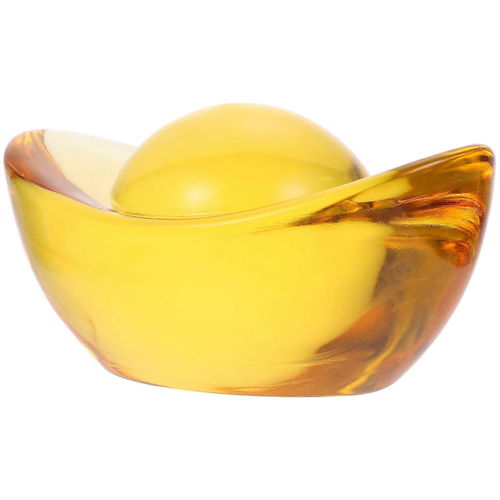 Crystal Craft Decor for Indoor Display 1Pcs Yellow Artificial Crystal