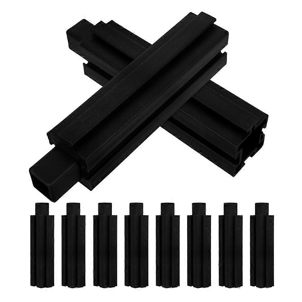 Plastic Raised Planter Legs Stabilization for Vegetable Garden Backyard Black Support 10Pcs