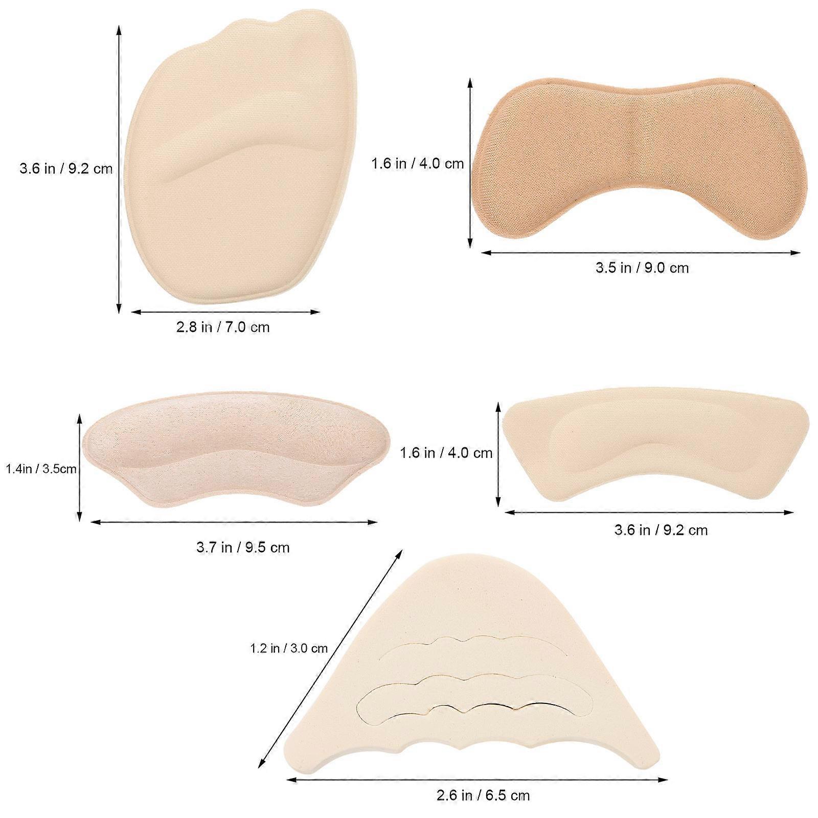 Heel Liners for Women Shoes Square and Oval Shape for Foot Relief Foam Sponge Material 12pairs