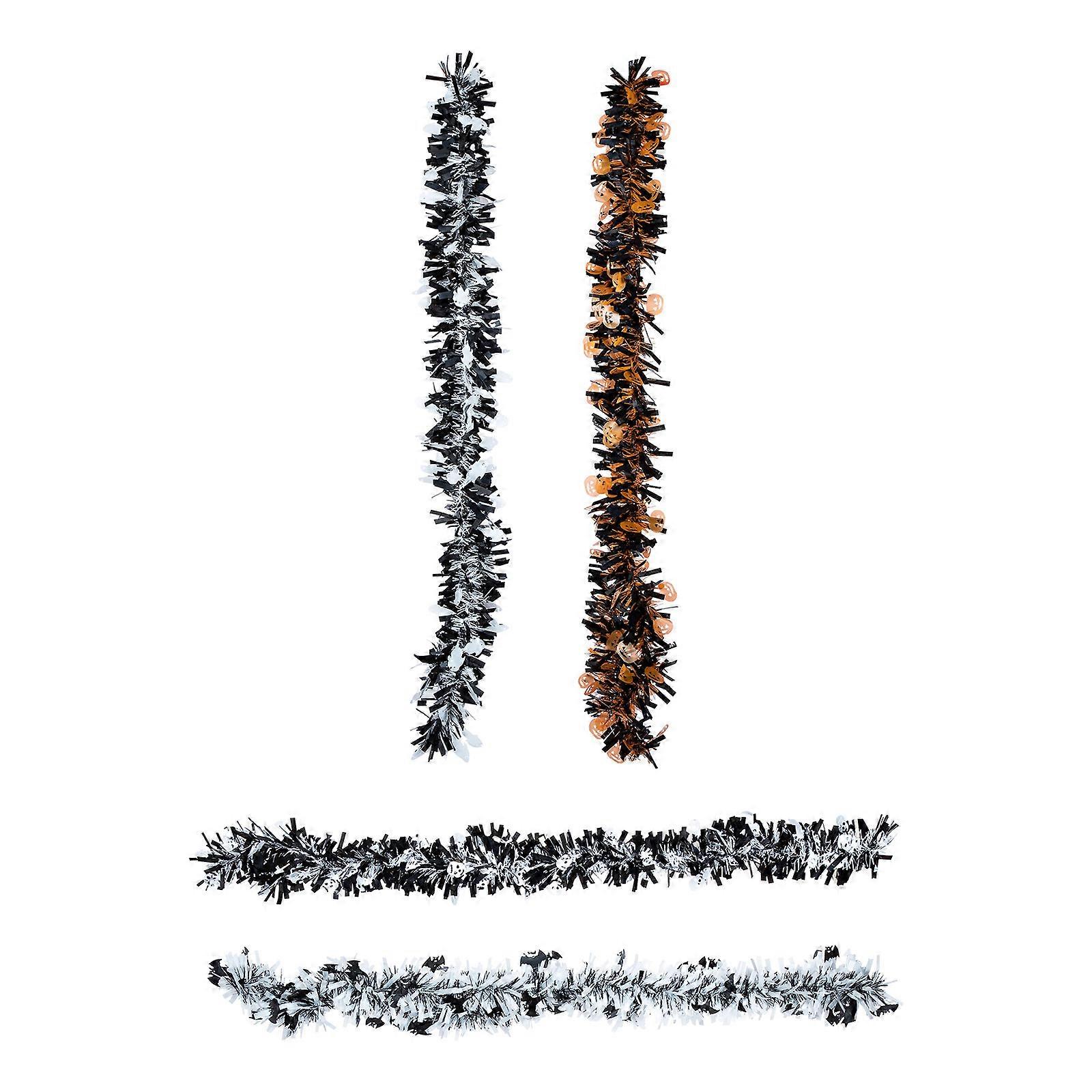 Halloween Party Hanging Decors Skull Shape Decorative Item Plastic Assorted Prop 4Pcs