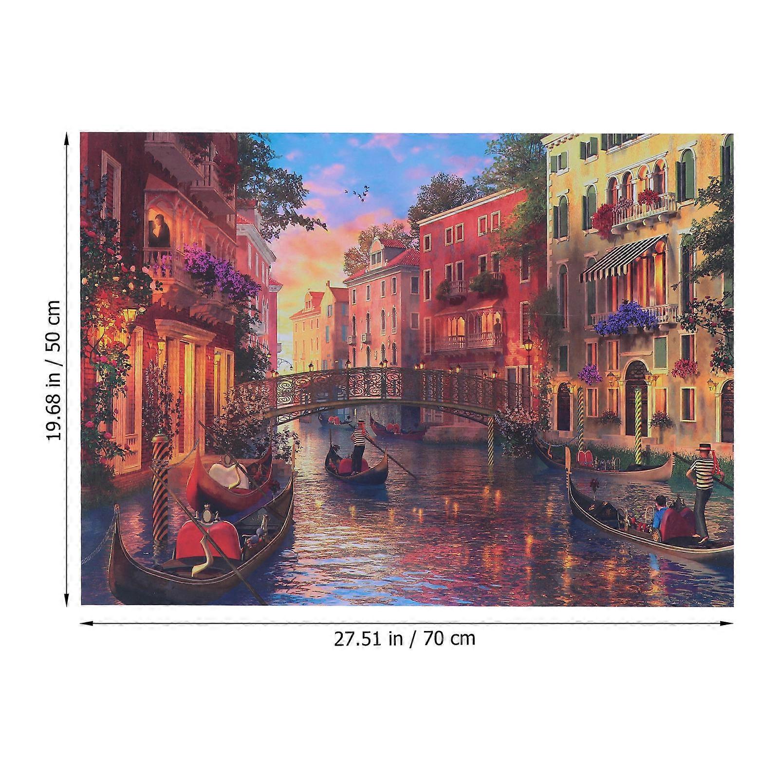 1000Pcs Venice Scenery Jigsaw Puzzles For Adults Concentration Training Assorted Color