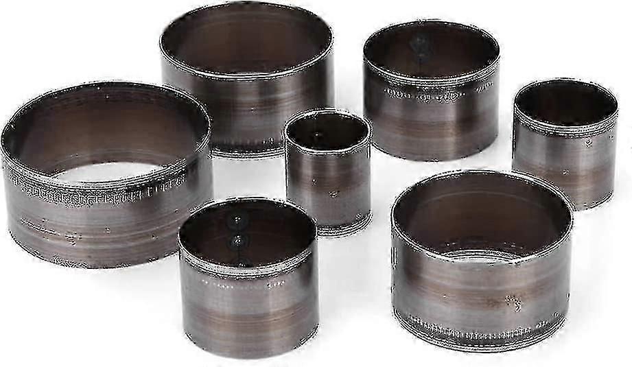 Γύρος τρύπα διάτρησης δέρμα punch die kit, 7 κομμάτι δερμάτινα εργαλεία κοπής χάλυβα στρογγυλή τρύπα διάτρηση 20/25/30/35/40/45/50mm