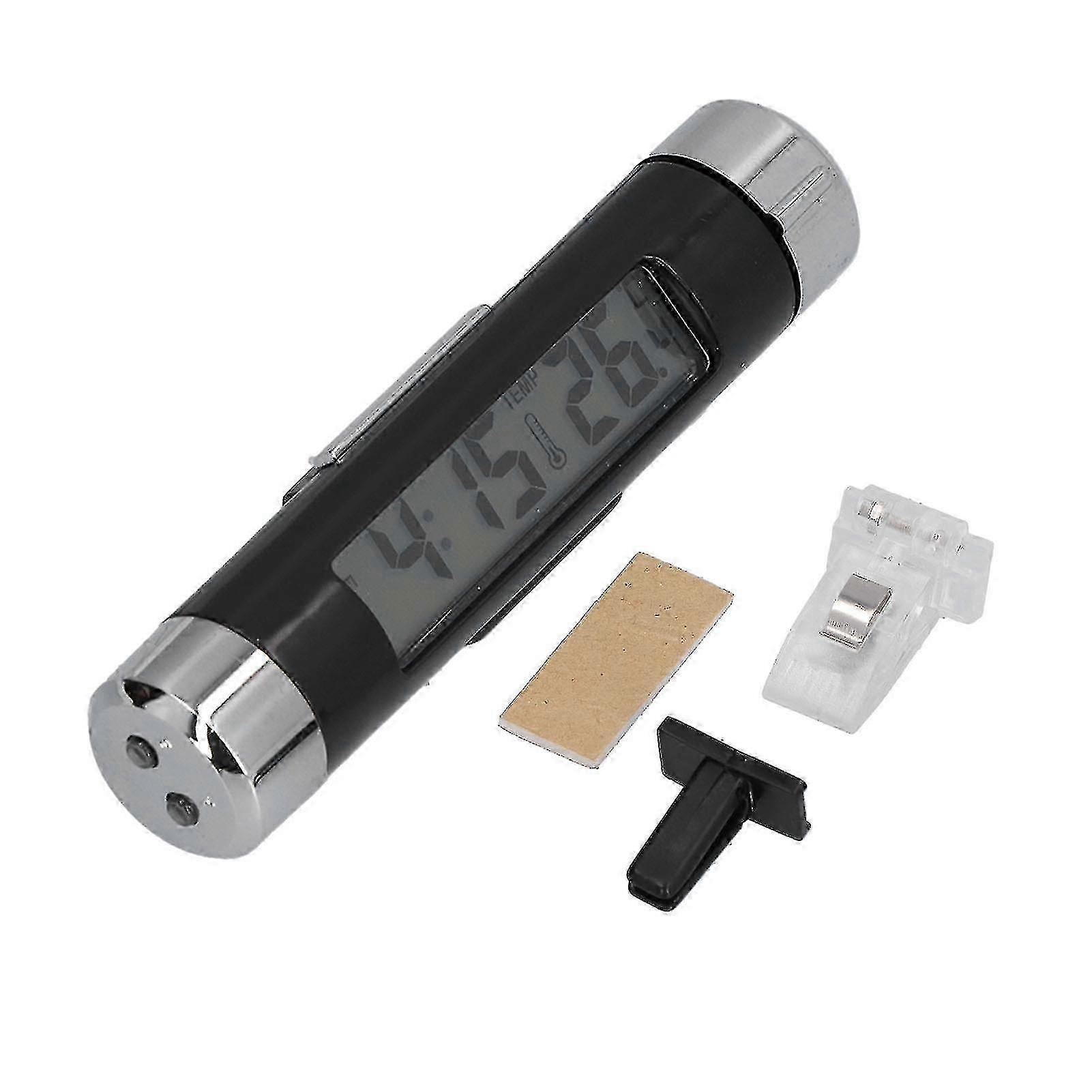 Compact Vehicle Temperature Monitor That Fits Seamlessly Into Your Car's Interior, Multifunctional Display Of Time And Temperature Ensures You're