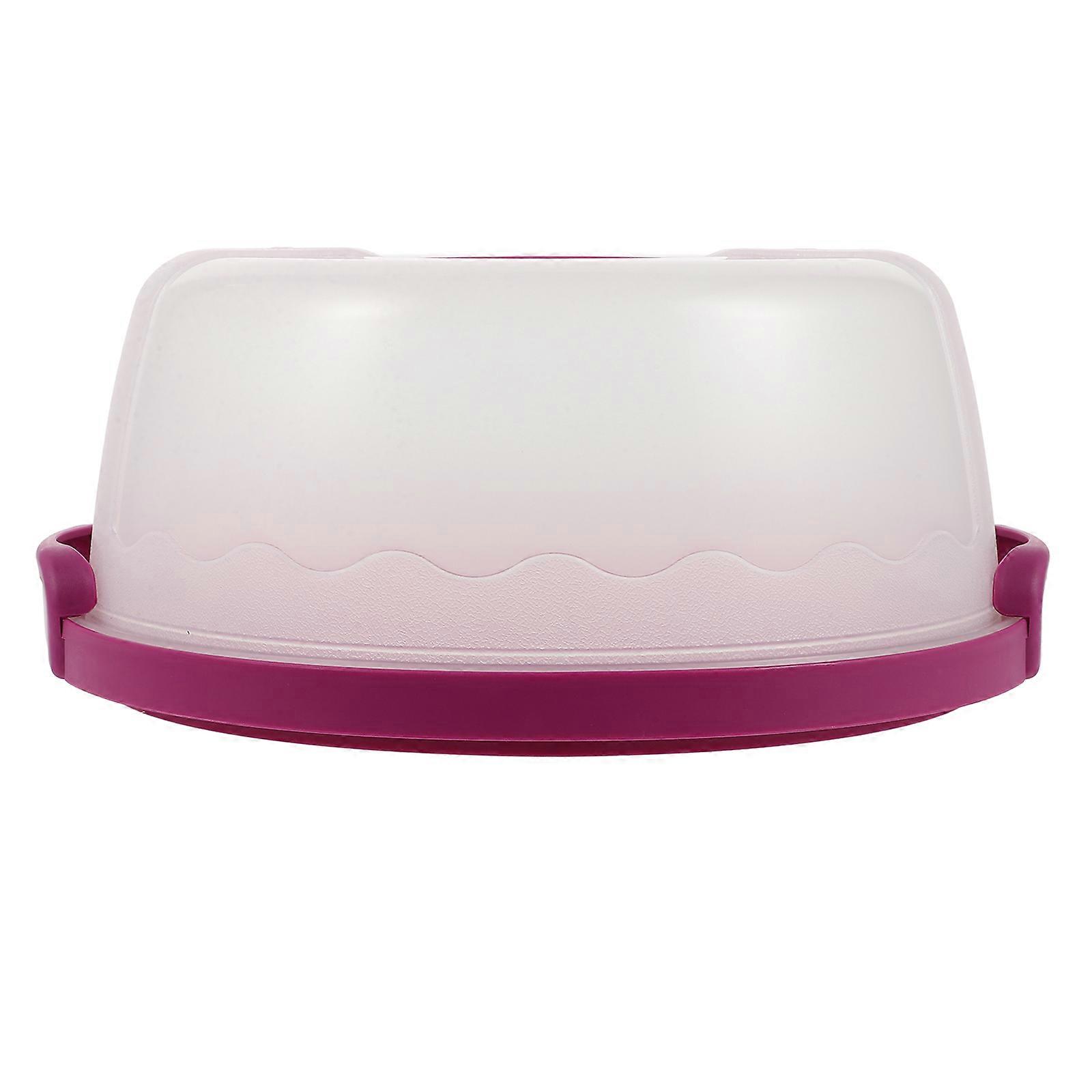 Plastic Dessert Carrying Box Purple for Storage Use Providing Freshness