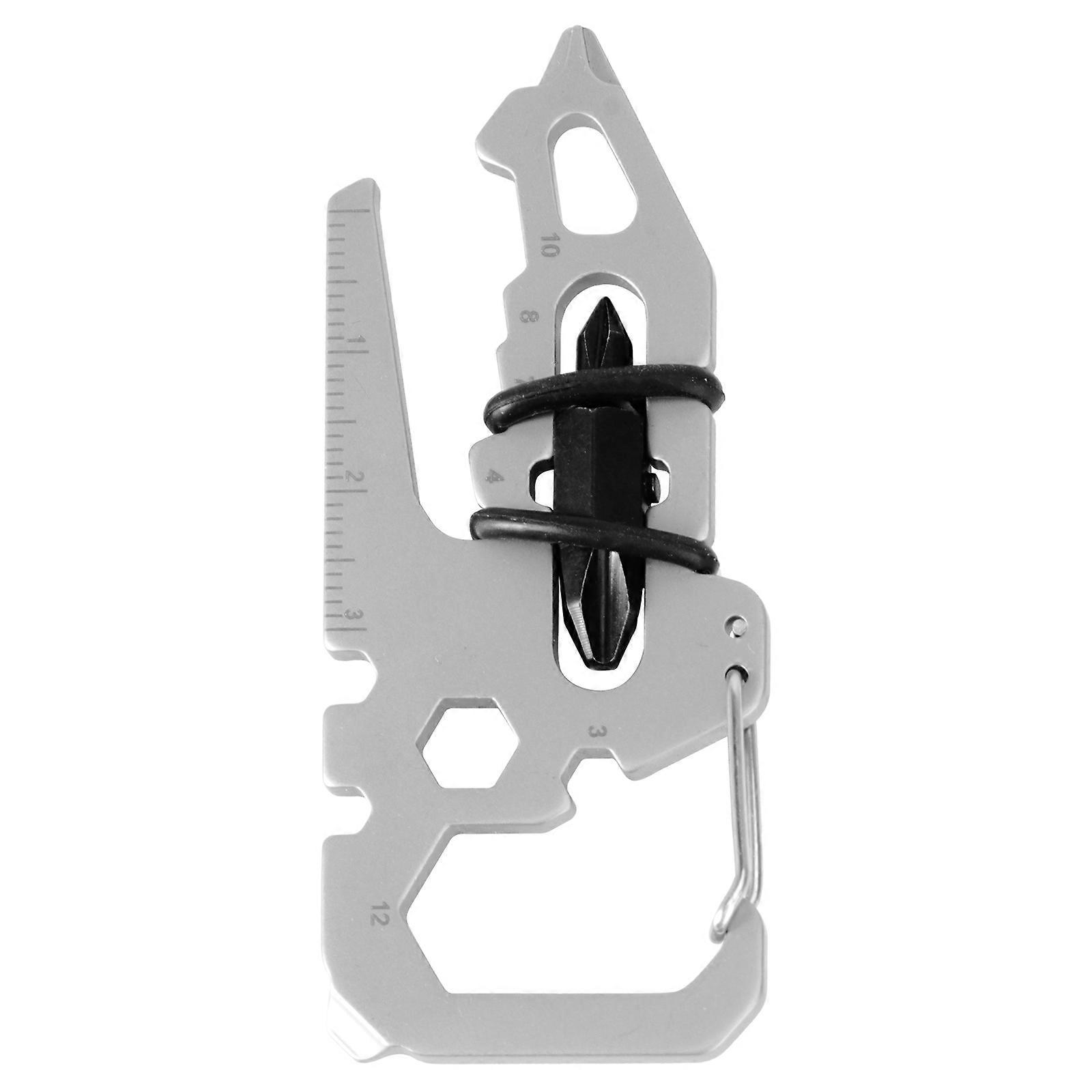 Multifunctional Key Buckle Tool for Daily Use 1Pcs Silver Mini Instrument