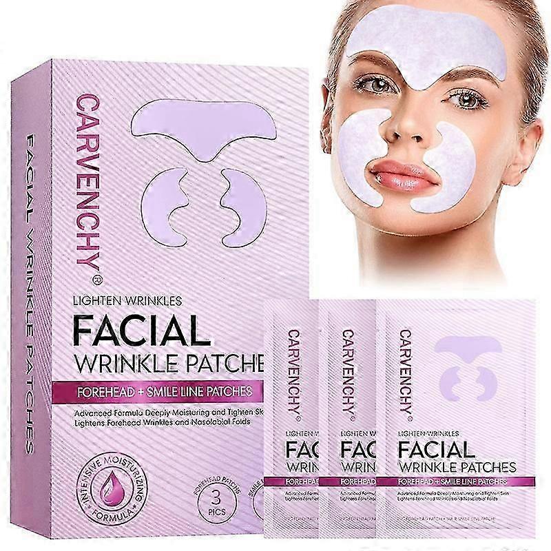 12-36 pieces of forehead wrinkle patches and smile line patches, nighttime facial wrinkle care, enha