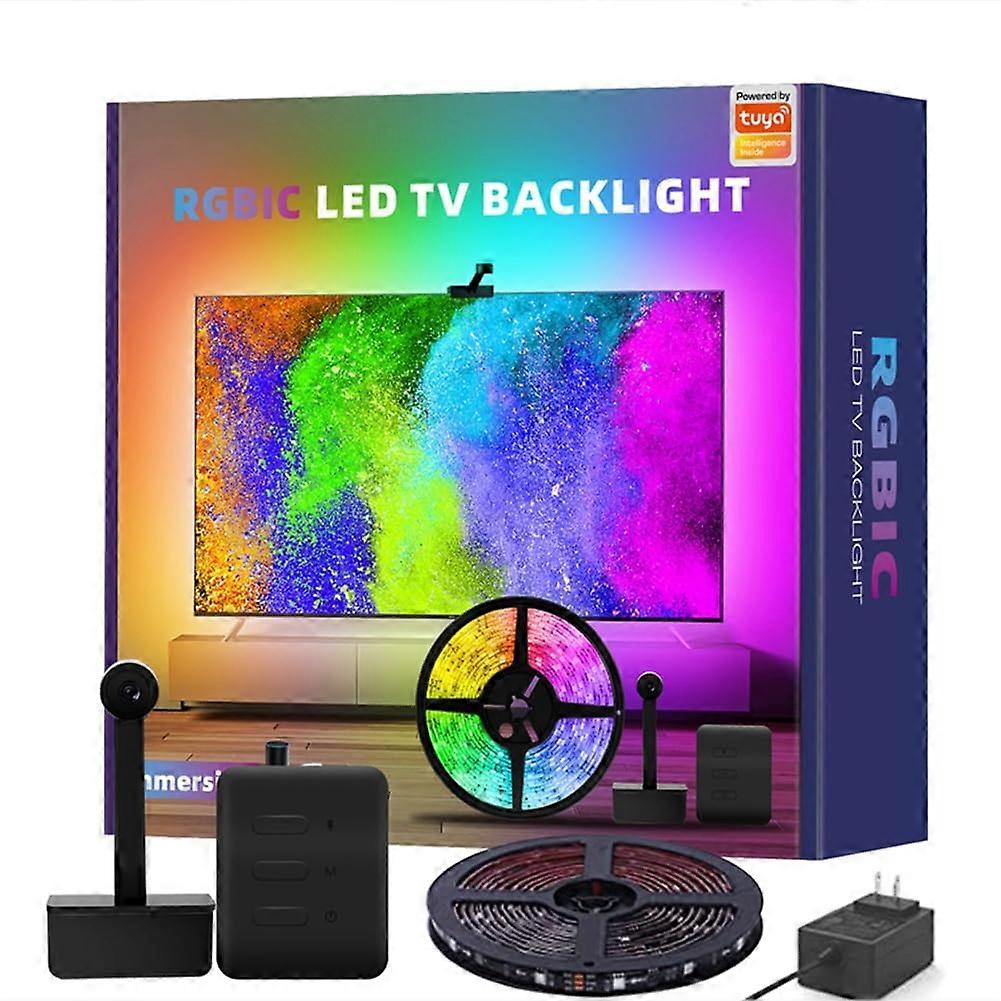 TV Background Light Smart Ambient Backlight Strip For 6065 Inch TVs, RGB Color Changing, Screen Sync, Flowing Light