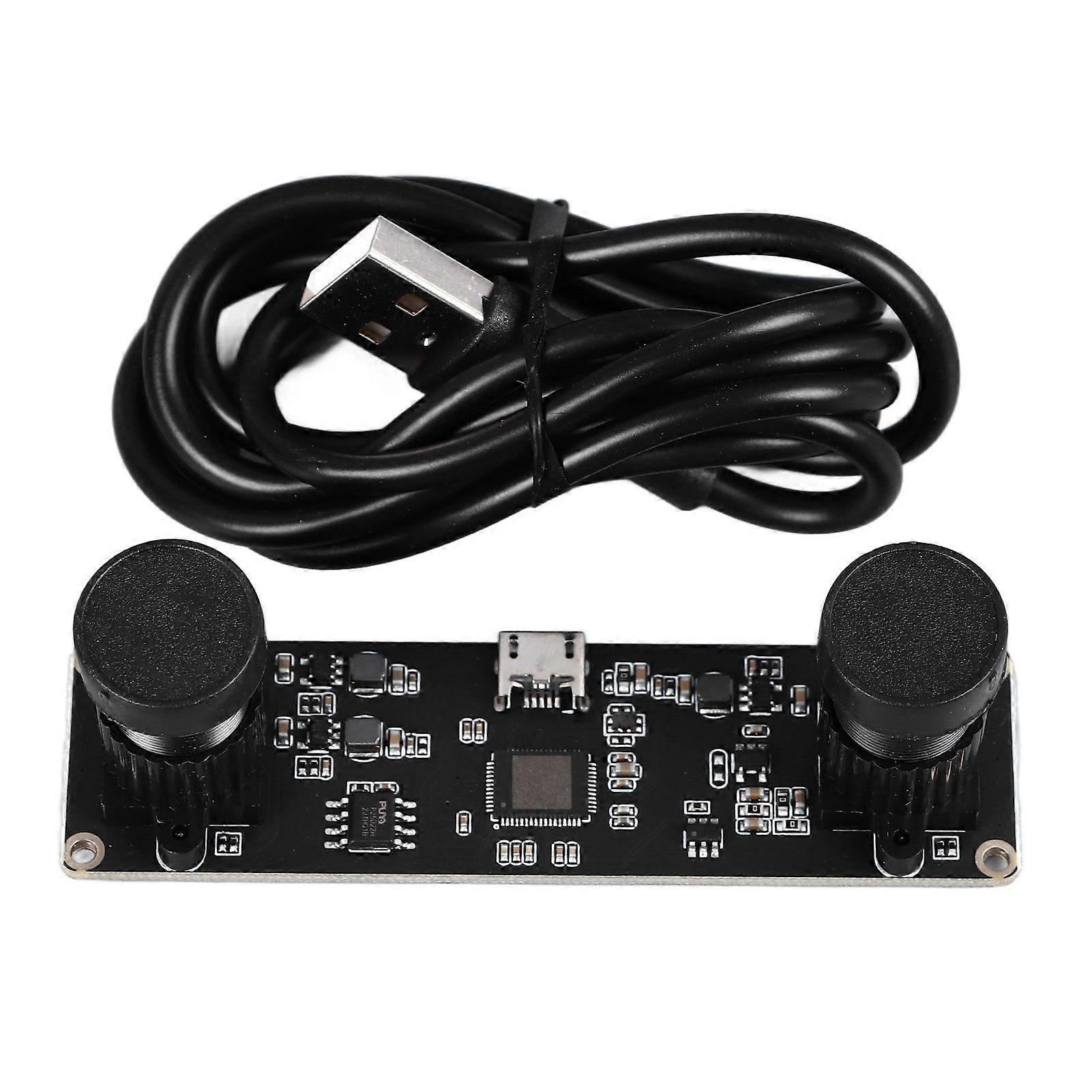 4MP USB Camera Module 1080P 3D VR Distance Measurement Synchronized Dual Lens USB Camera Board 72 Small Distortion
