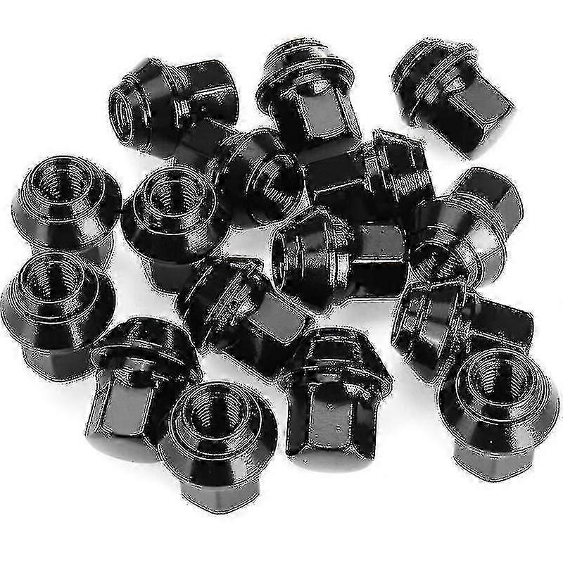 16pcs WHEEL NUTS - FOR FORD FIESTA BLACK ALLOY MK4 MK5 MK6 MK7 MK8 (M12x1.5)