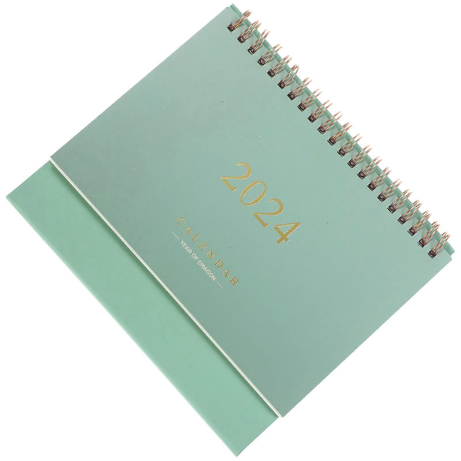 2024 Year Desk Calendar Household Desk Calendar for Home Use Desktop Green