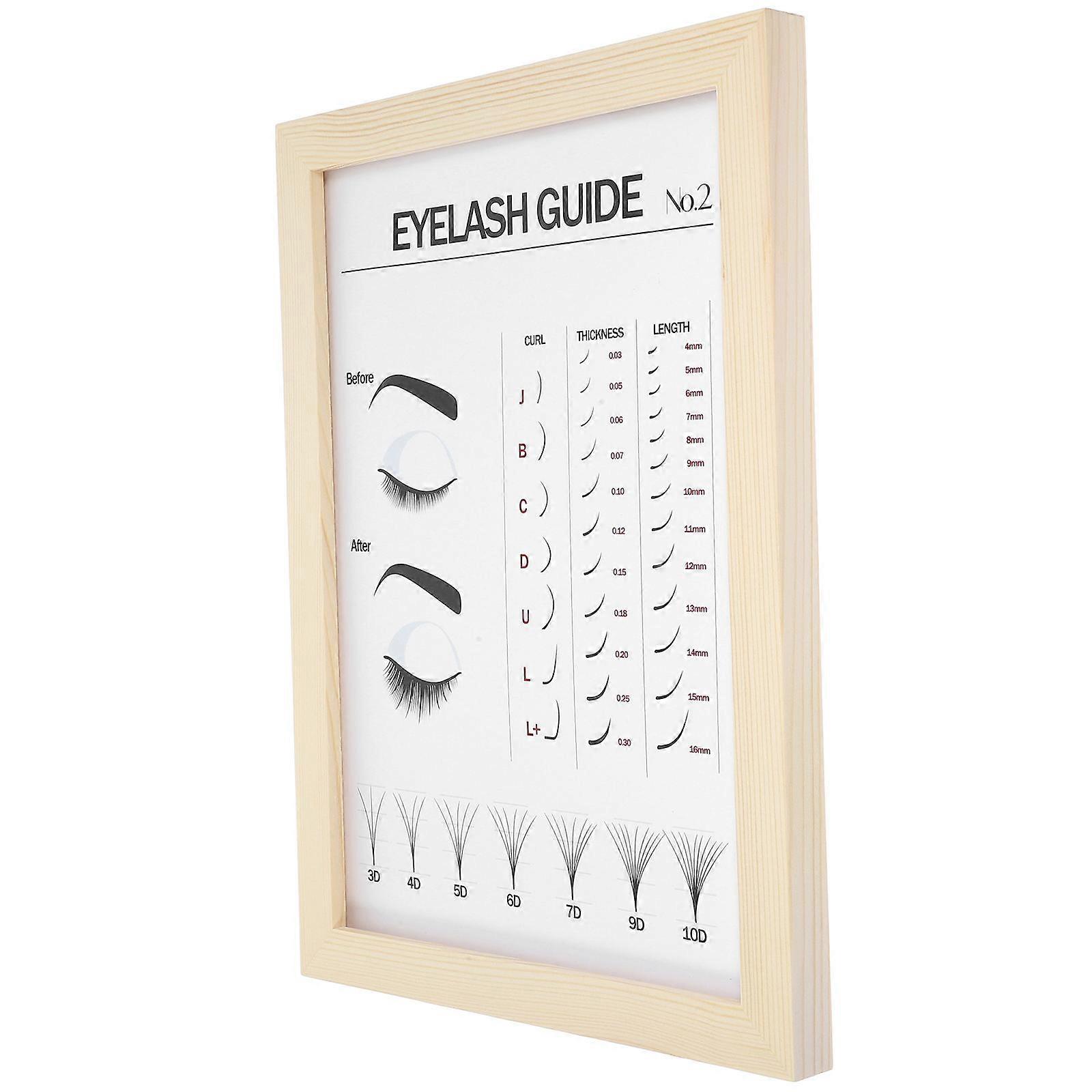 Eyelash Decor Wooden Display Board for Decoration 4Pcs Pack