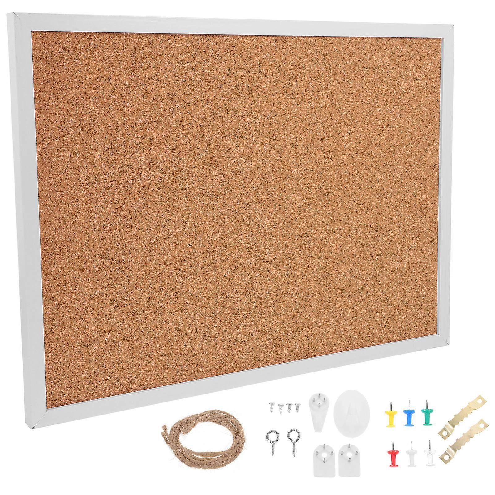 Wall Notice Board Framed Cork Board for Office Memo Display 5Sets