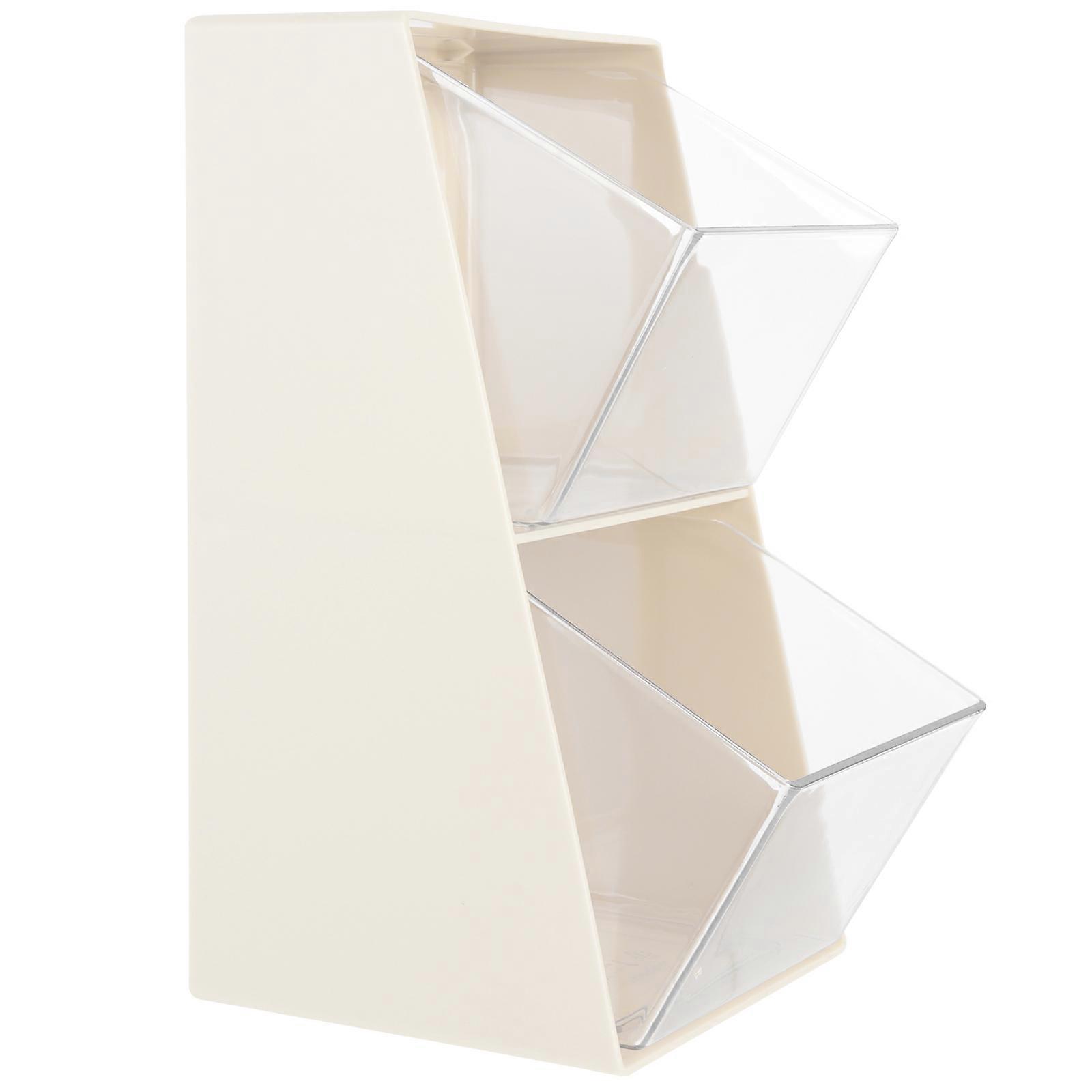 Coffee Tea Storage Organizer Multi-Layer Holder For Desktop Use In White Color 1Pcs