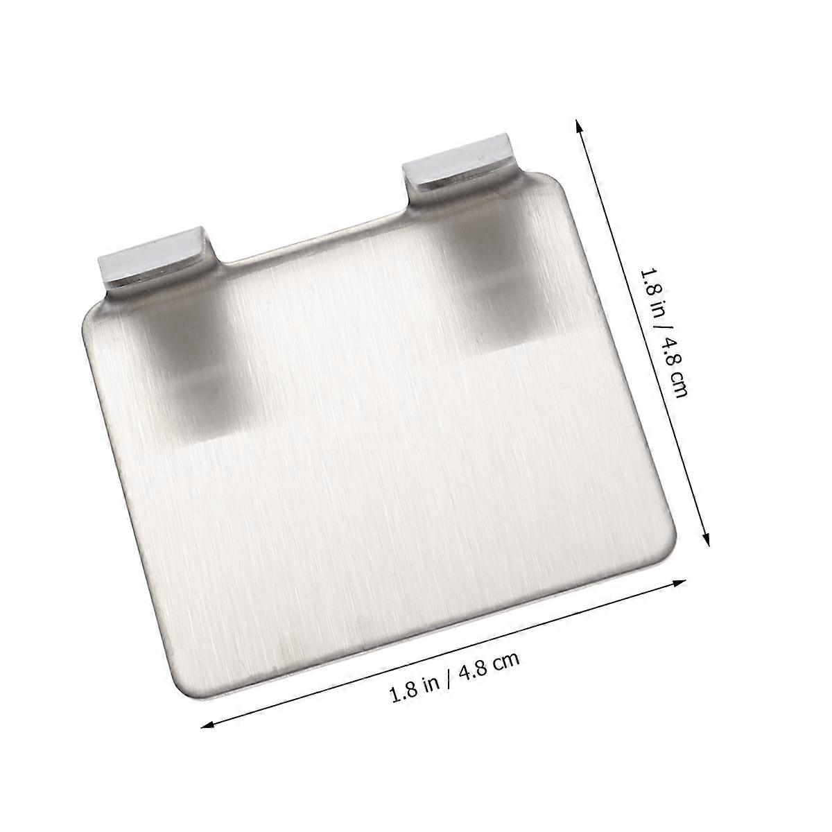 Stainless Steel Dual Hook Towel Rack 8Pcs Easy Installation For Indoor Use Silver Color Household Users