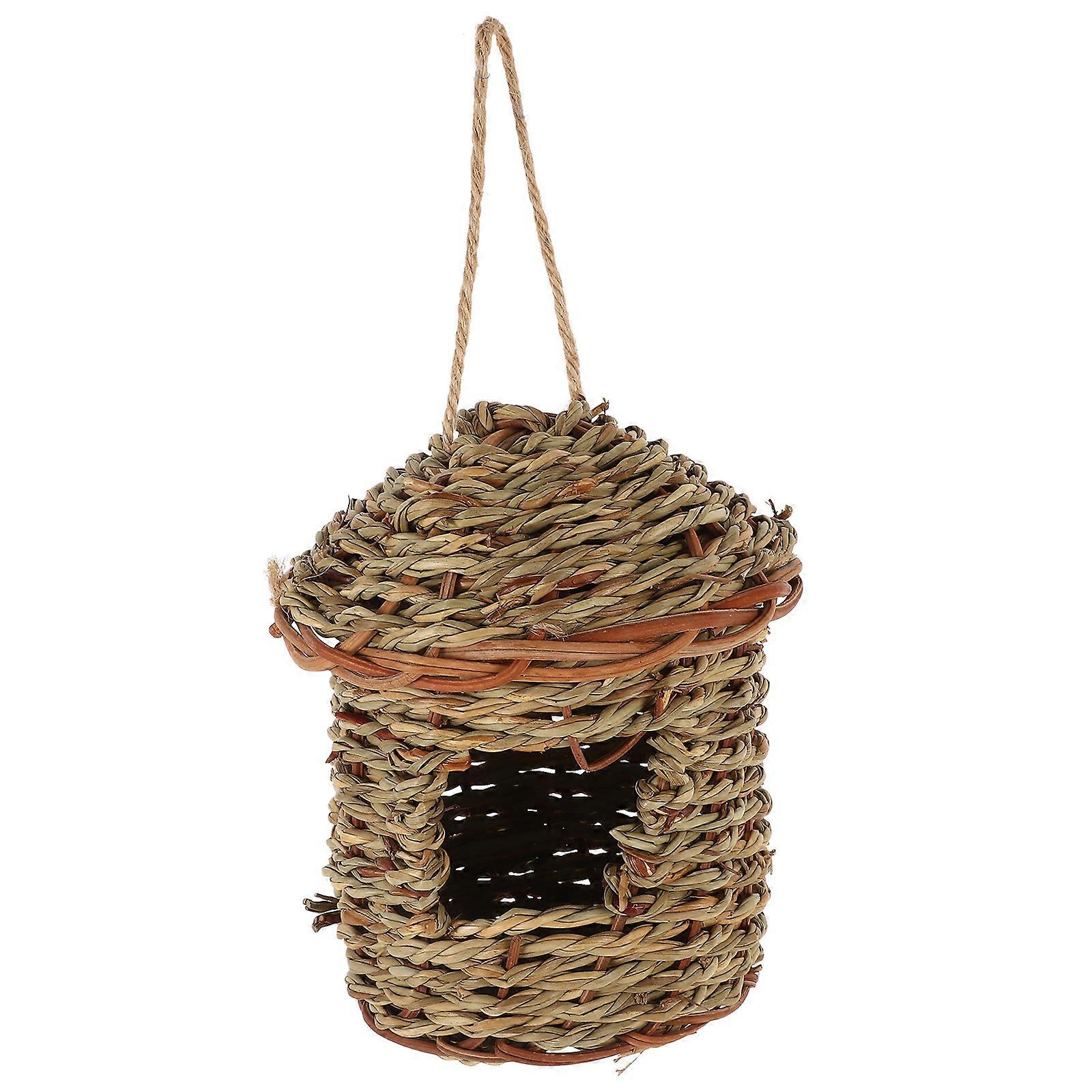 Natural Bird Nest for Breeding 3Pcs Hand Woven Grass Nest for Birds