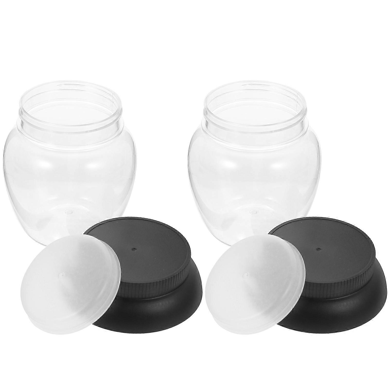 Transparent Pickle Jar 2Pcs Food Preservation Household Kitchen Use Compact Design 450ml Smooth Surface
