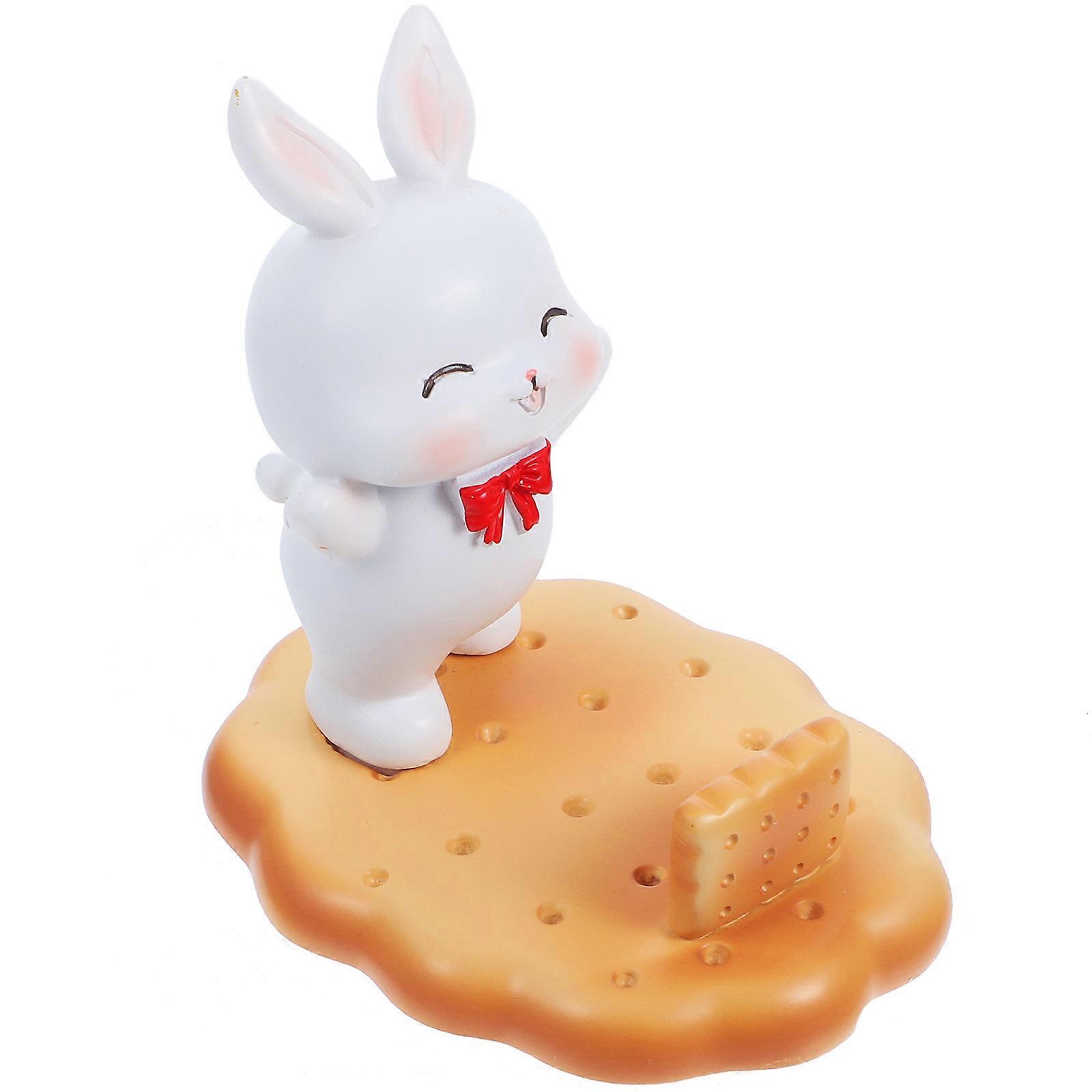 Cute Bunny Phone Stand Smartphone Desk Animal Shaped Holder For Bedroom Practical Design Synthetic Resin 1Set