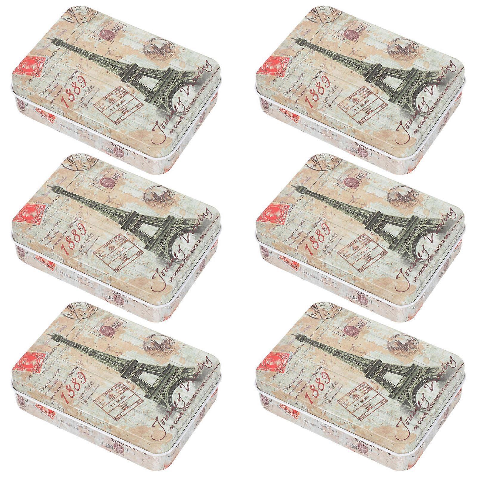 Desktop Storage Box Multifunctional Metal Case for Home Use 24Pcs