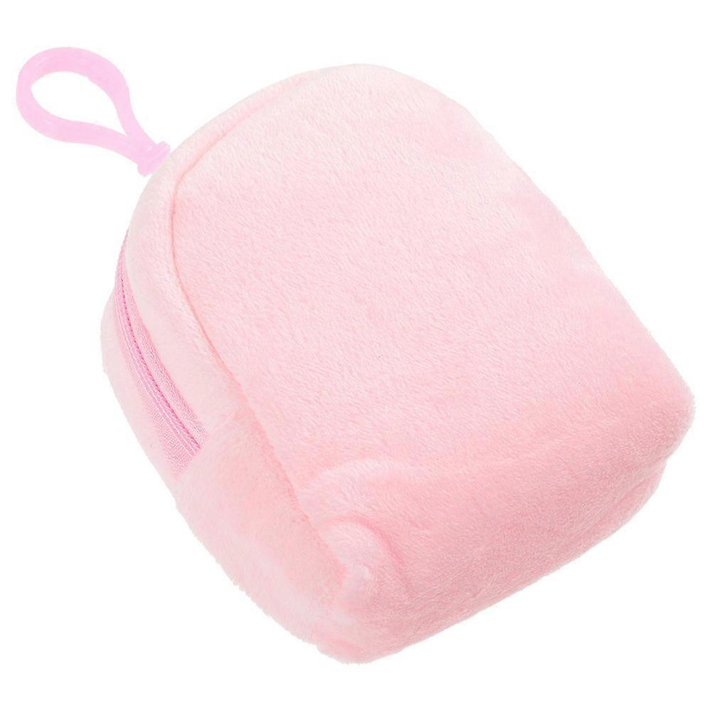 Children's Plush Pouch With Keychain Versatile For Travel And Storage 15X9X3.5CM Rectangular Design 2Pcs