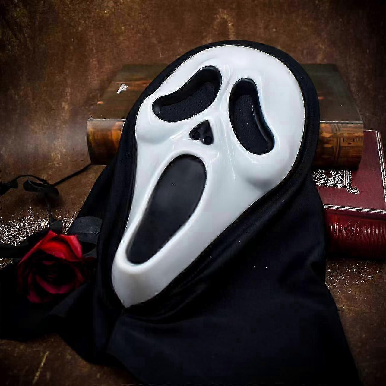 מסכת רפאים עם פנים מדממות של כיף עולם, מסכת רפאים מפחידה, אביזר קוספליי למבוגרים ולילדים! ZZ35