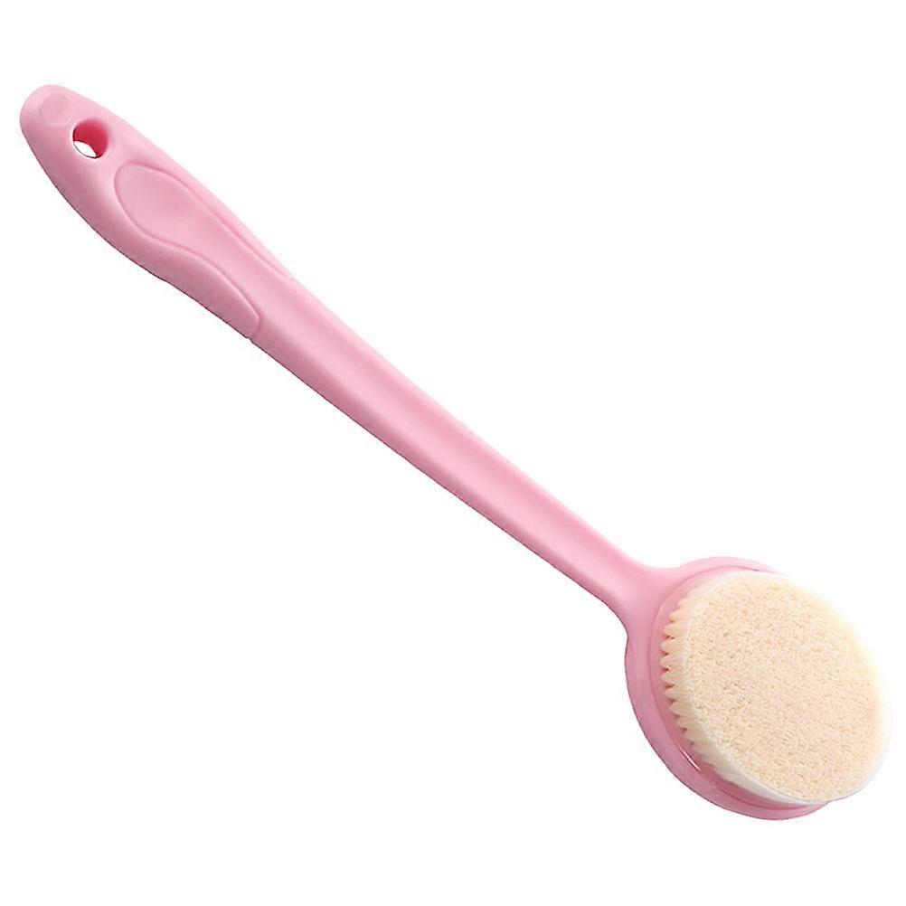 Long Handle Shower Brush for Daily Use 3Pcs Pink Back Scrubber Bath Accessory