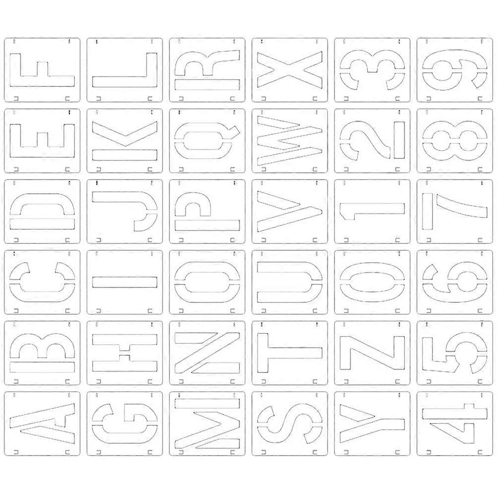 Plastic Number Drawing Stencils for Painting Art 5Sets Included