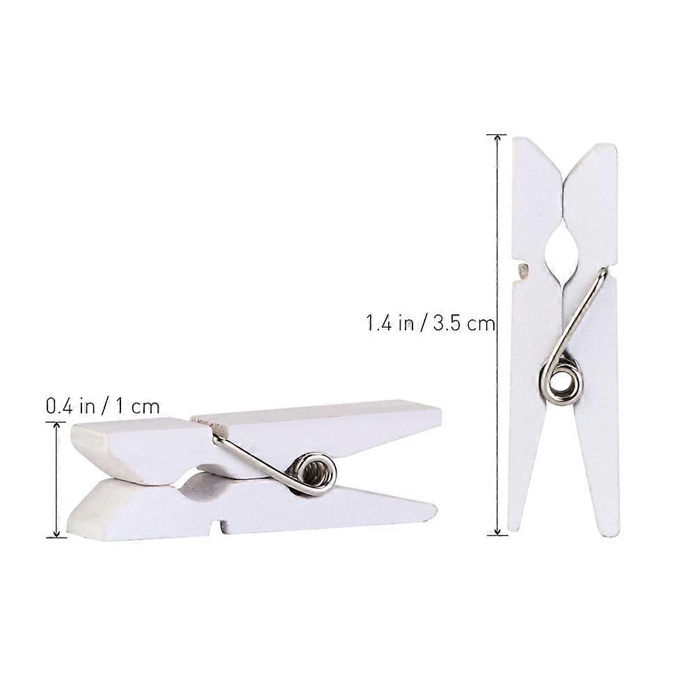 200Pcs Miniature Clothespins For Craft Projects And Decorations In White Color For Clipping Paper