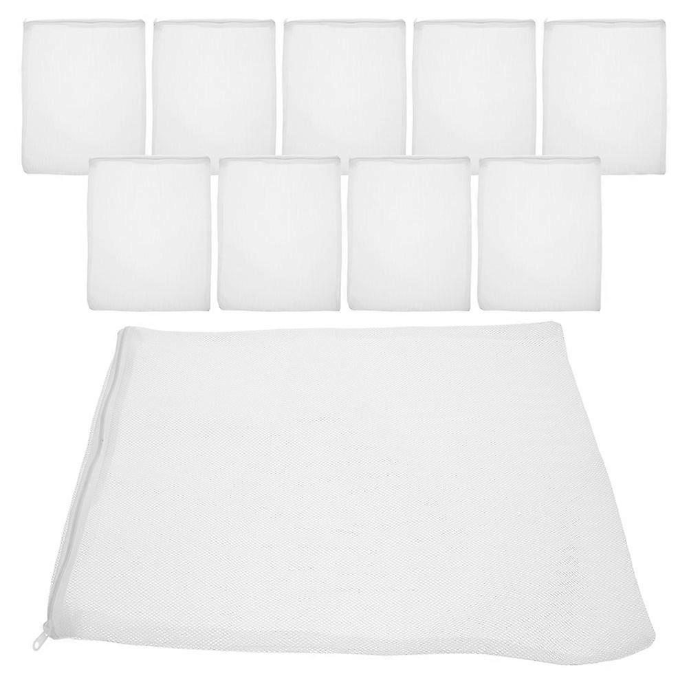 Aquarium Filter Media Bag 96 Pcs Rectangular Zipper Closure For Aquarium Maintenance 20X14X0.5 CM Polyester Filtration