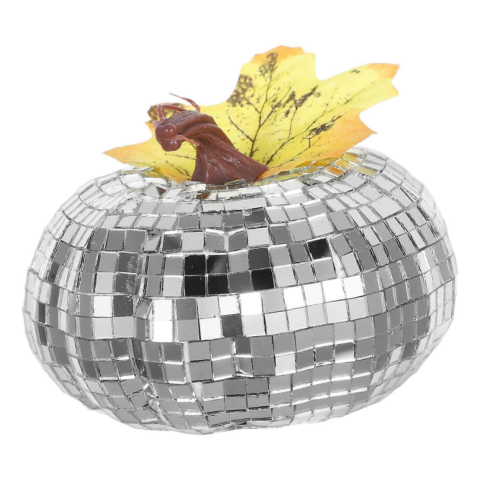 Halloween Pumpkin Mirror Surface Figurine for Disco Party 4Pcs Set