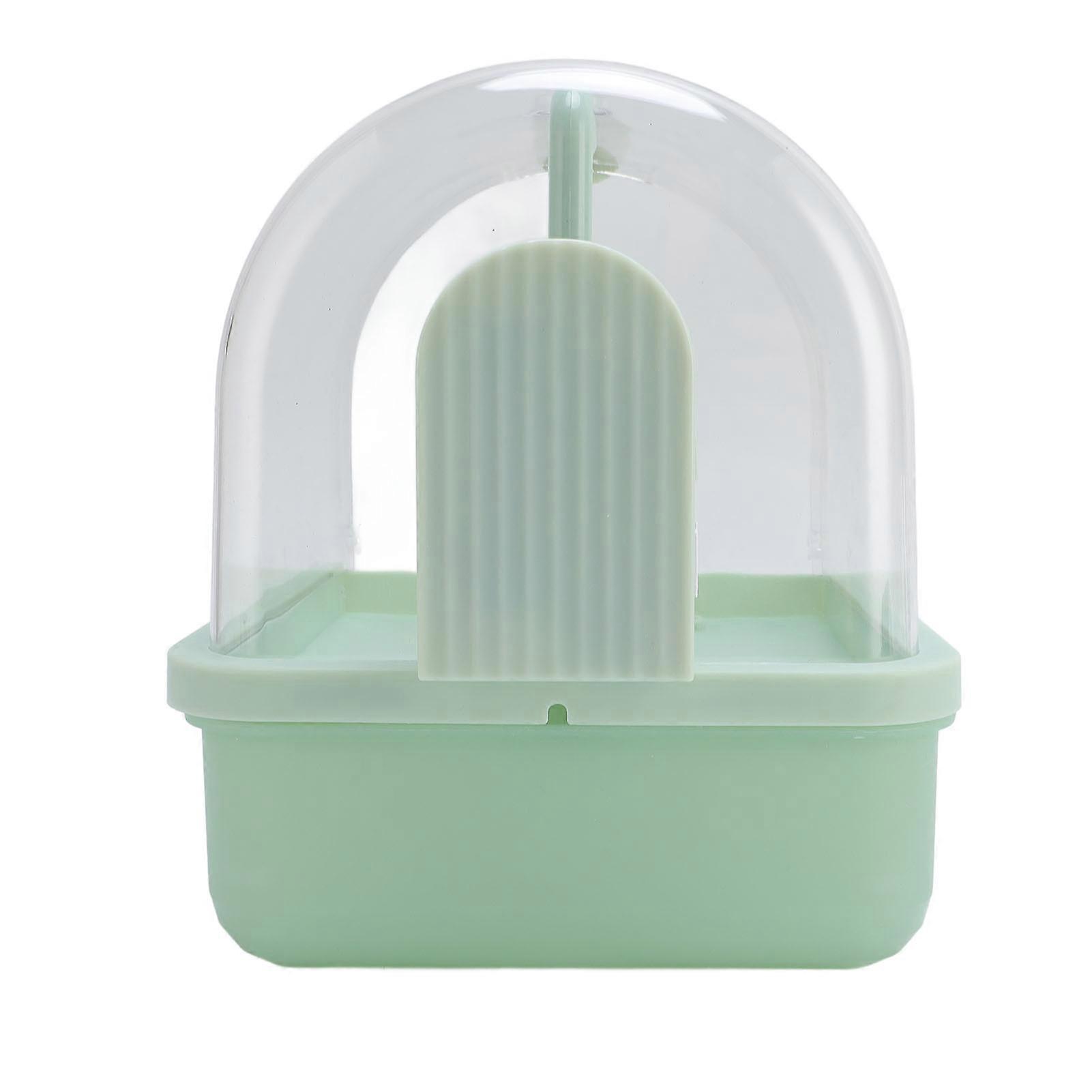 Parrot Bath Box 25x21.5x20cm Green Space-Saving Antislip