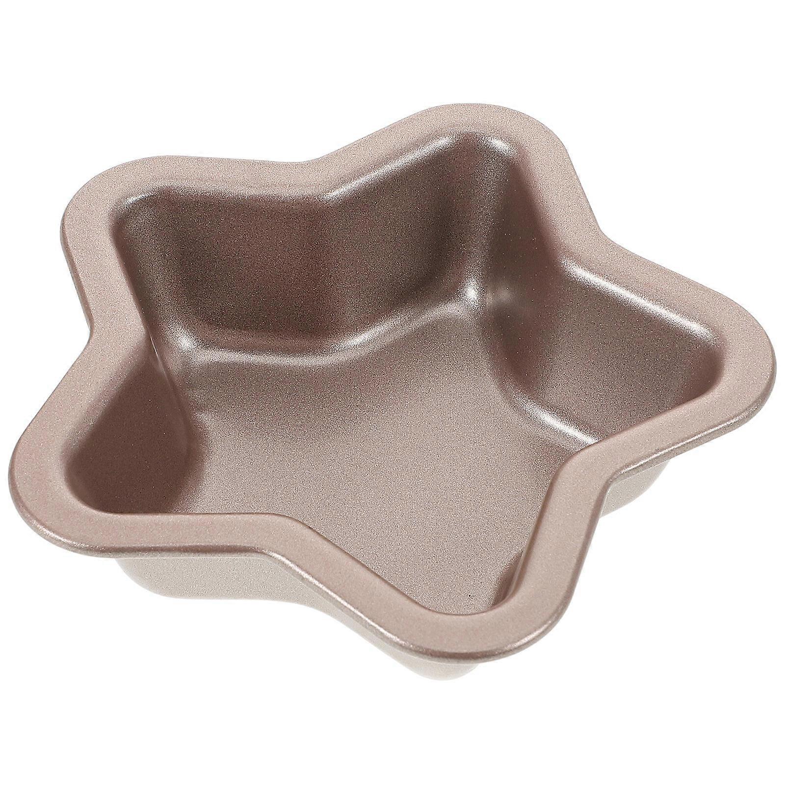 Cake Mold for Cake Making 2Pcs Star Shape Ptfe Non-Stick Golden Set