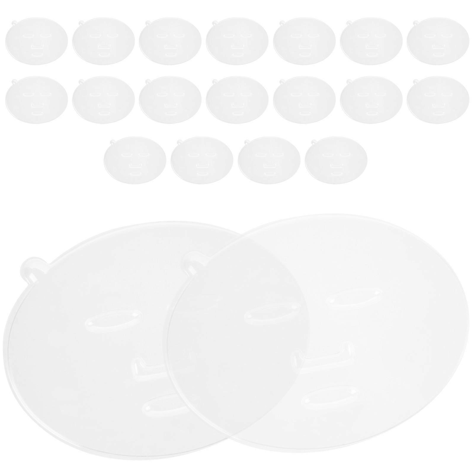 DIY Facial Mask Mold for Reusable Use 20Pcs Transparent Mold Tray