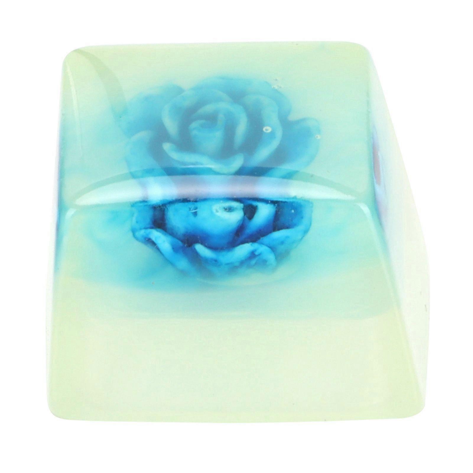 Resin Keycap HandMade CorrosionResistant Universal Mechanical Keyboard Accessories(White Rose )