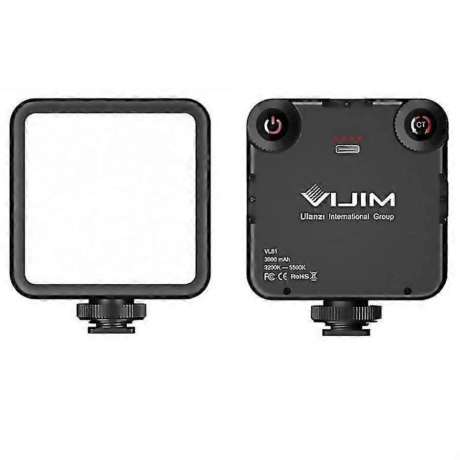 For Vijim Vl81 Portable Three Cold And Hot Shoes Dual Color Temperature Fill Light Shooting Recordin