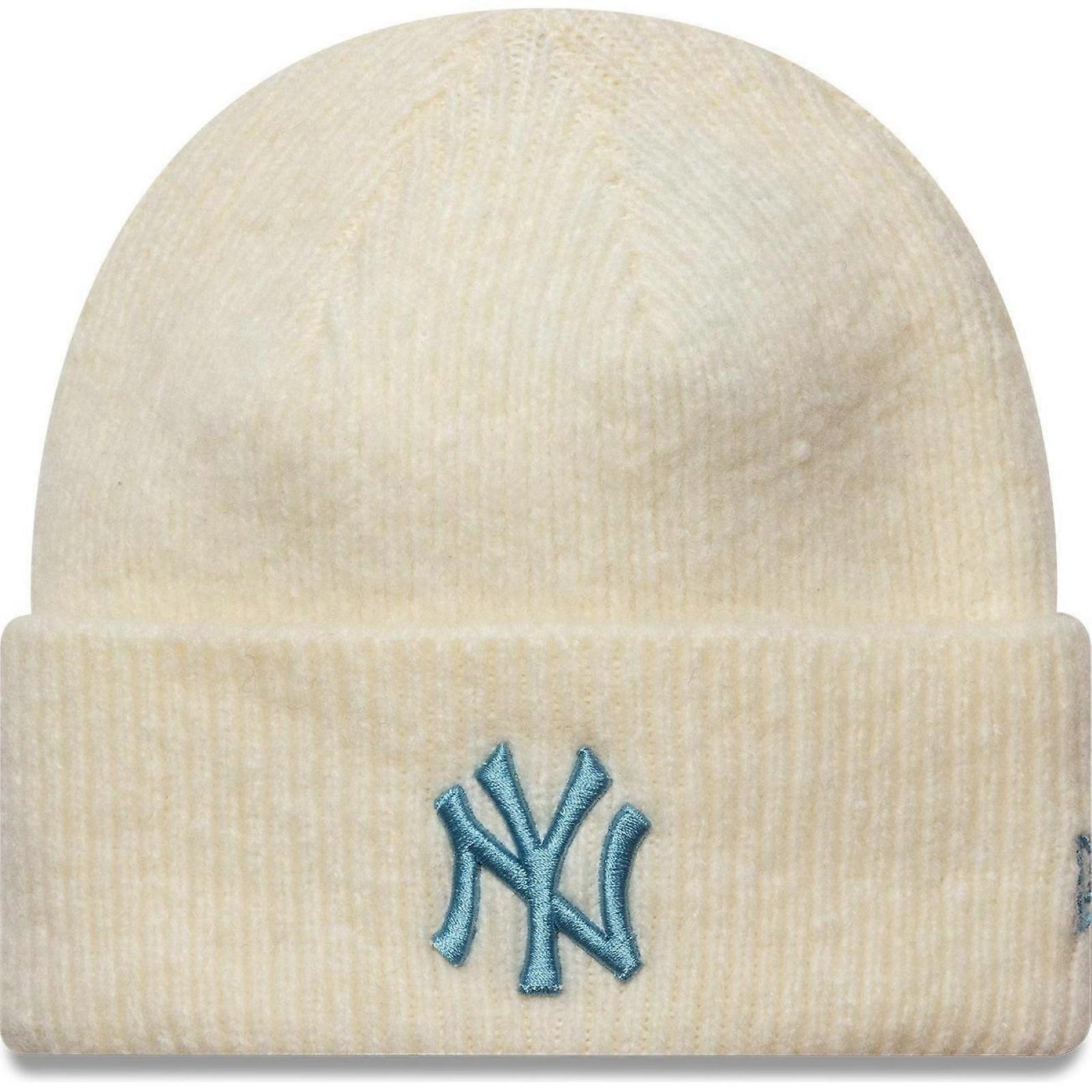 New Era Womens KNIT MEDIUM New York Yankees Beanie - Light Cream - One Size