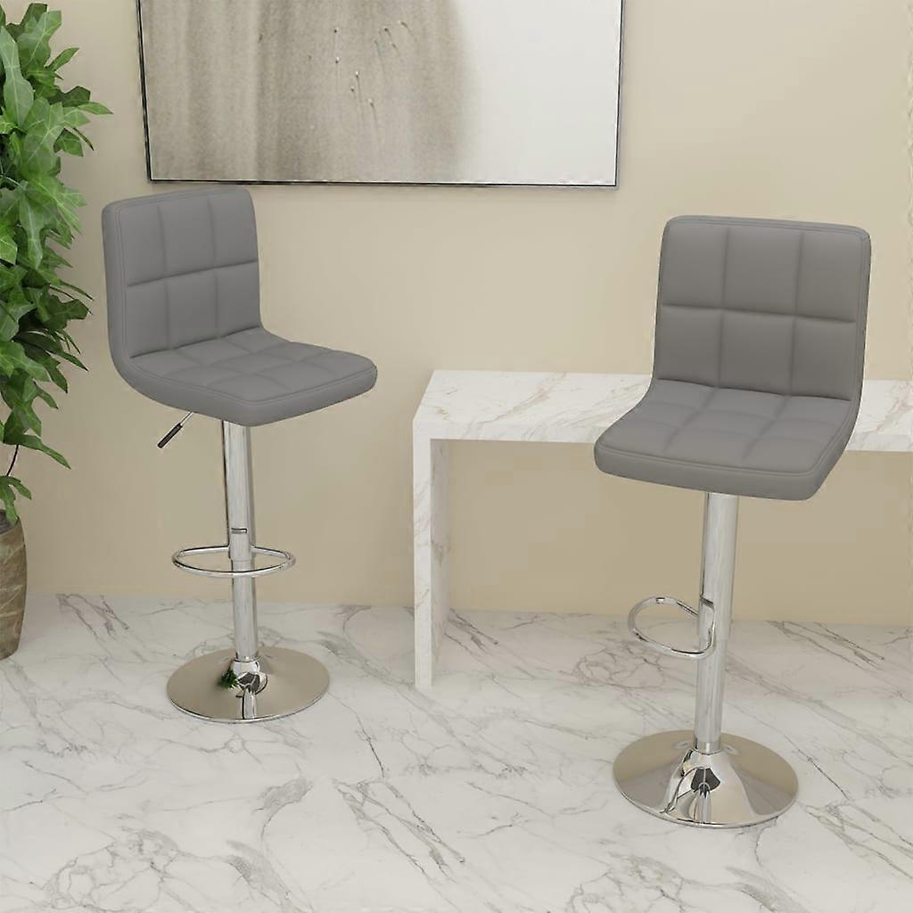 Barhocker 2 Stk. Hellgrau Stoff, SKU: 334239