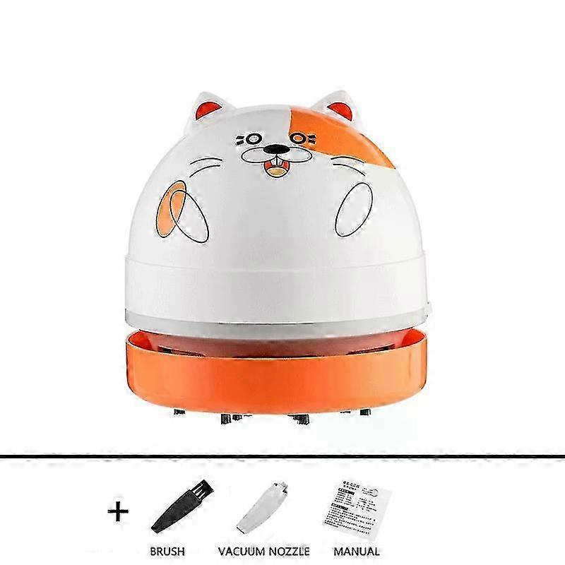 Mini Desktop Vacuum Cleaner Automatic Portable Small Rubber Confetti Computer Table Sweeper Office Student Pencil Crumbs Brush 26s