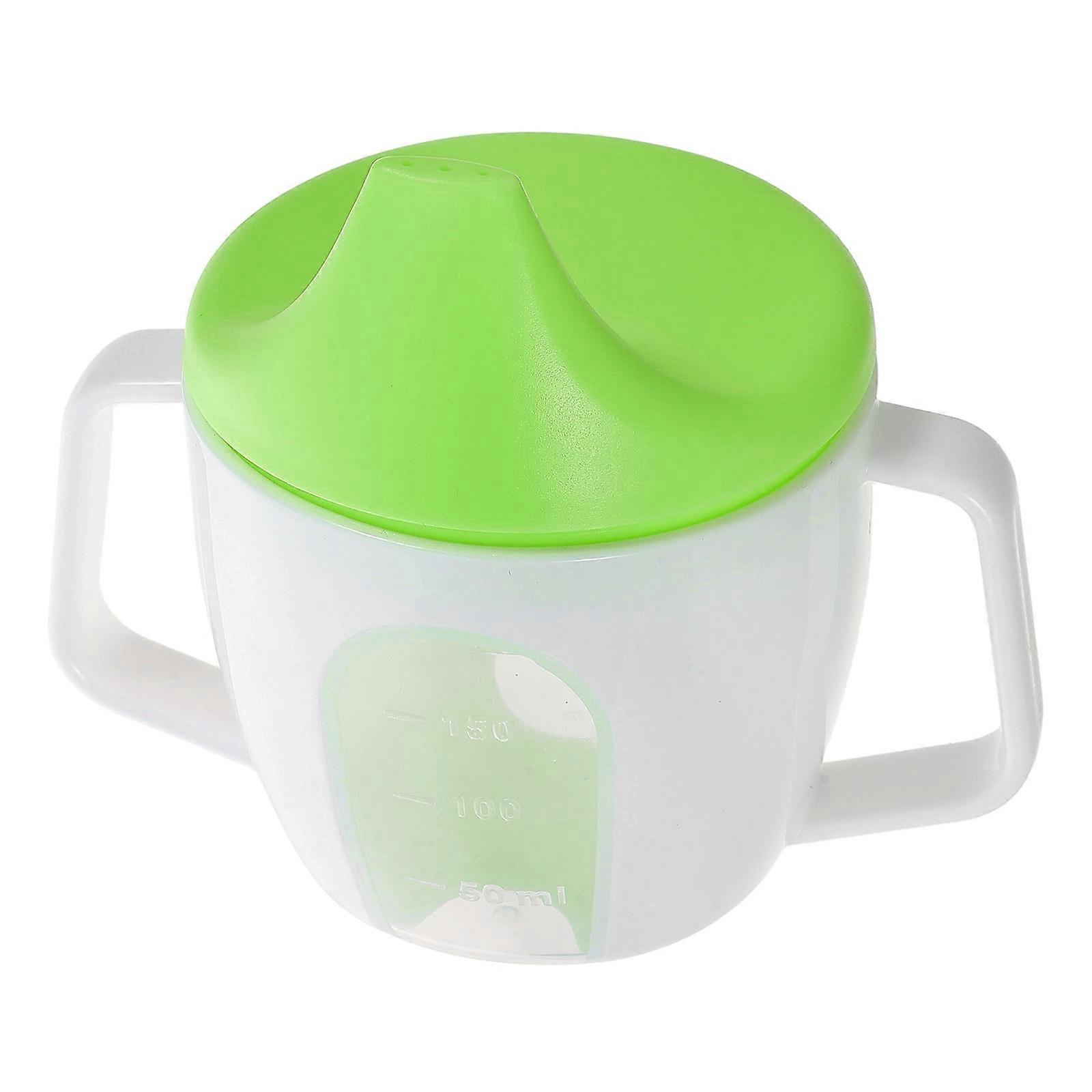 Green Training Cup for Baby 5Pcs Durable Sippy Cups with Handles